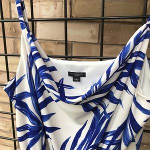 Ann Taylor Hi-Low Leaf Print Dress